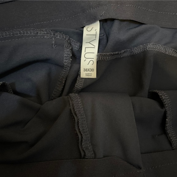 Stylus 5 Pocket Men's Slim Fit Flat Front Pant Size 38/30 Blue Nights - Picture 4 of 4